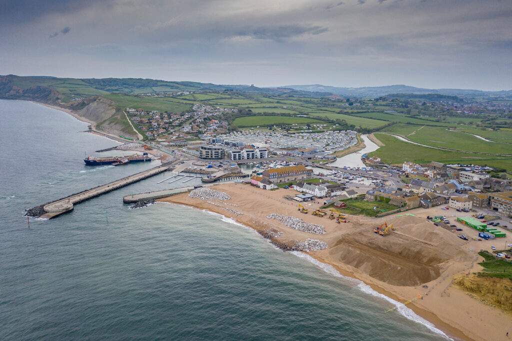 Coastal defence works at West Bay Dorset