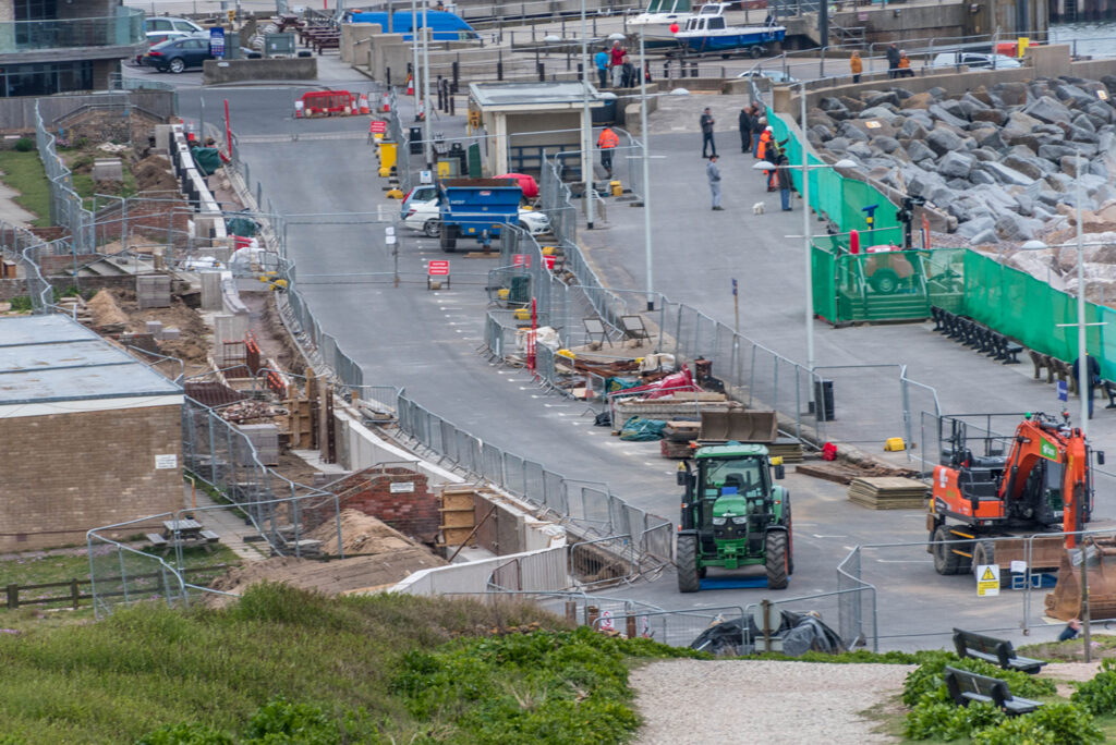 Coastal defence works at West Bay Dorset
