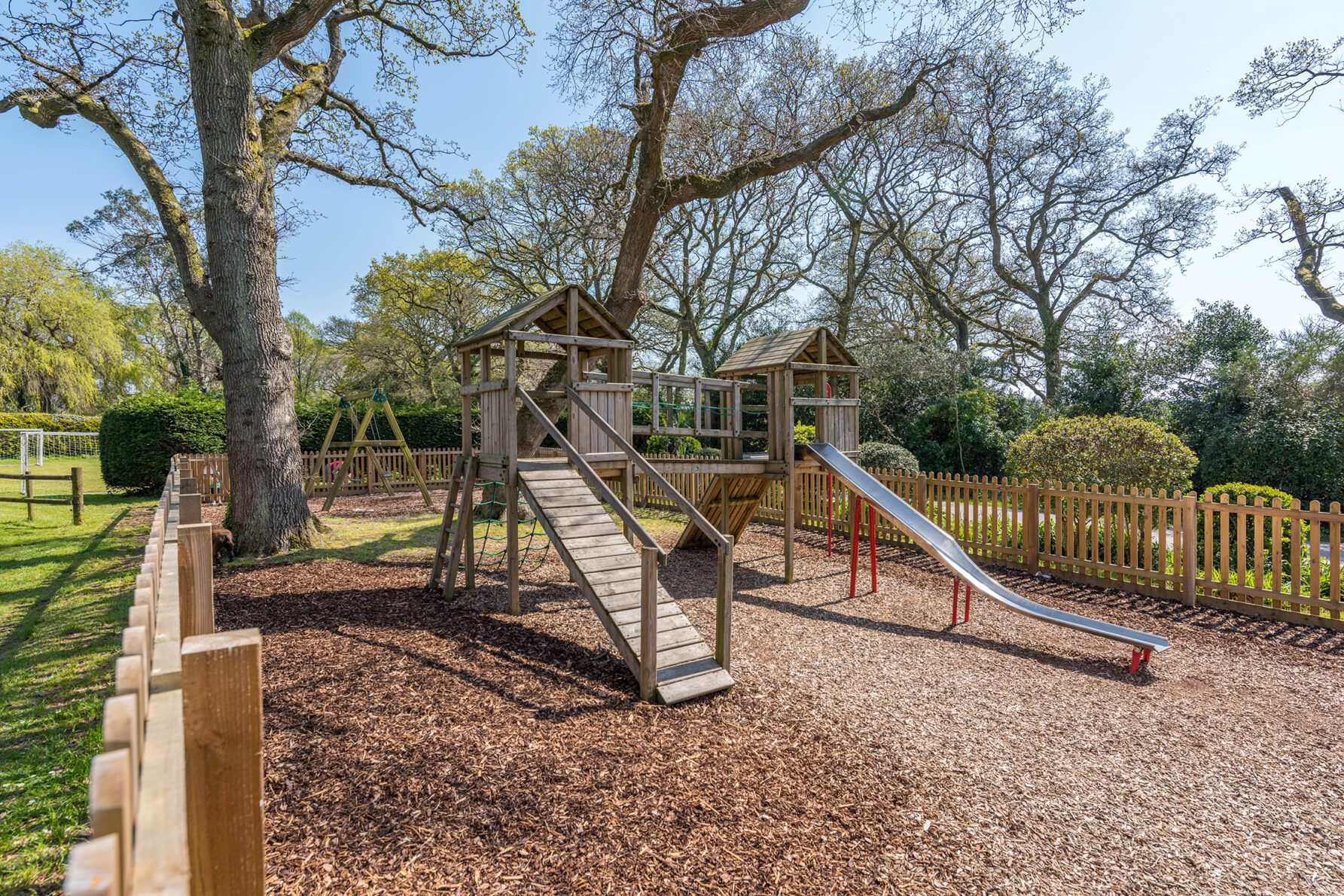 Children's play area at sandyholme holiday park in dorset