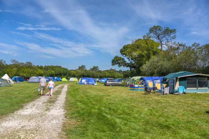 camping pitches at sandyholme holiday park in dorset south west england